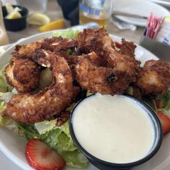 Dry Dock Waterfront Grill - Coconut Shrimp Salad - Seafood Near Me - Longboat Key, Florida Dry Dock Waterfront Grill - Coconut Shrimp Salad - Seafood Near Me - Longboat Key, Florida