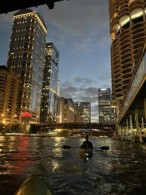 Urban Kayaks on the Chicago River by null