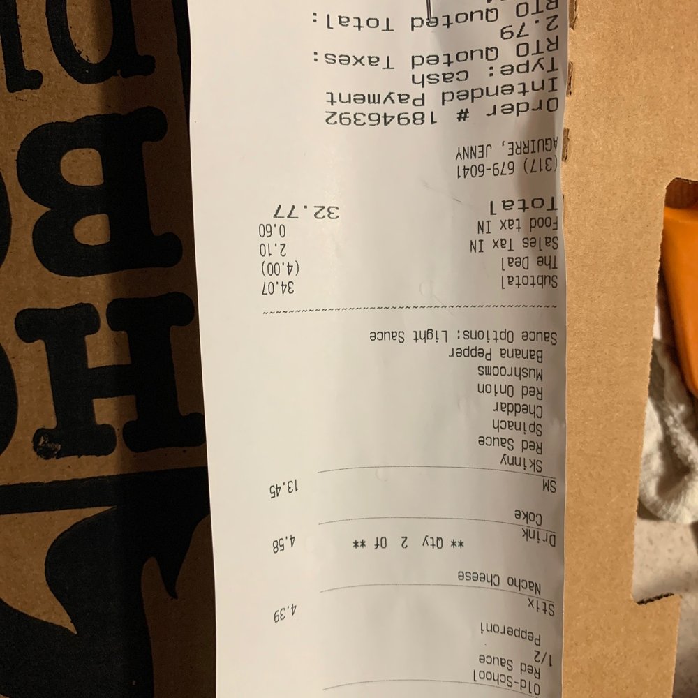 HotBox Pizza - the receipt for a hot dog - Pizza Near Me - Avon, Indiana HotBox Pizza - the receipt for a hot dog - Pizza Near Me - Avon, Indiana
