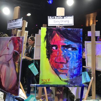 The Red Room - a woman's face painted on a canvas - Dance Clubs Near Me - Vancouver, British Columbia