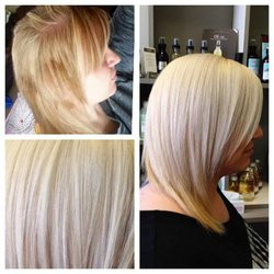 The TISH - The before! Top left.... The after! Perfect platinum by Krystal, at the Tish