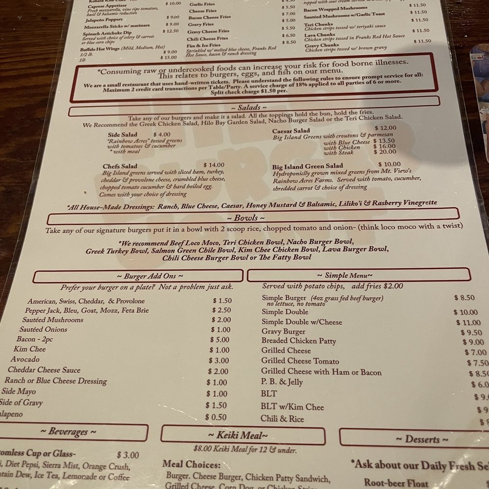 Hilo Burger Joint - Menu - Burgers Near Me - Hilo, Hawaii Hilo Burger Joint - Menu - Burgers Near Me - Hilo, Hawaii