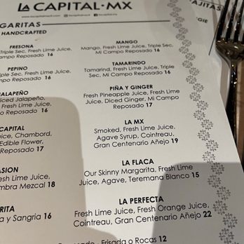 La Capital MX - Drinks menu - New Mexican Cuisine Near Me - Charlotte, North Carolina La Capital MX - Drinks menu - New Mexican Cuisine Near Me - Charlotte, North Carolina