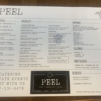 Peel - Italian Near Me - Oakhurst, New Jersey