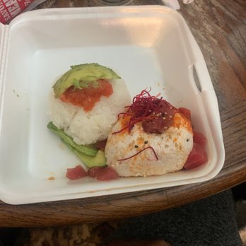 Densetsu - To go portion of ahi tower. 20.95 for a fraction of what you get eating in. Never again. - Japanese Near Me - Plano, Texas