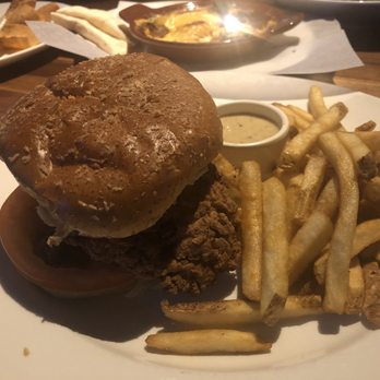 Yard House - Southern Fried Chicken Breast with sauce on the side - New American Near Me - Sacramento, California Yard House - Southern Fried Chicken Breast with sauce on the side - New American Near Me - Sacramento, California