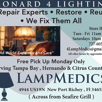 Lampmedics - 4944 US19N New Port Richey 34652 7276050770 - Lighting Stores Near Me - New Prt Rchy, Florida Lampmedics - 4944 US19N New Port Richey 34652 7276050770 - Lighting Stores Near Me - New Prt Rchy, Florida