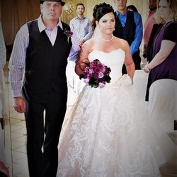 Erin Young Designs - Fabric and Design Studio - My having to hold my dress as I walked down the aisle