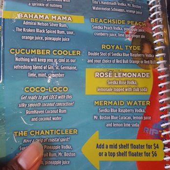 RipTydz - Drinks - Seafood Near Me - Myrtle Beach, South Carolina