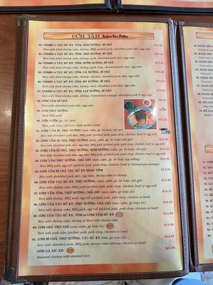 Menu photo 4 Com Tam Tran Quy Cap Fountain Valley, CA