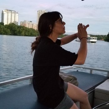 Capital Cruises - Brittney educating us just as the bats put on a wonderful show - Boat Charters Near Me - Austin, Texas
