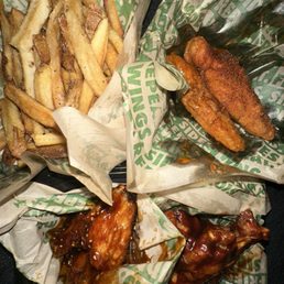 Food, wings and fries! Food, wings and fries!