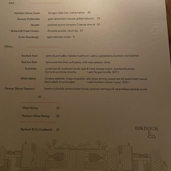 Burdock & Co - Menu - February 2023 - Tapas/Small Plates Near Me - Vancouver, British Columbia