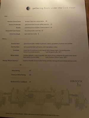 Menu photo 6 Burdock & Co Vancouver, BC