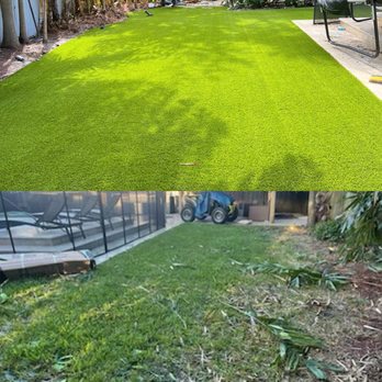 American Artificial Grass - Before and after - Artificial Turf Near Me - Miami, Florida