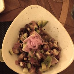Ceviche de pulpo frito!
