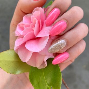 Nails Care Beauty - Rose Petal Pink #421 and Glitter For You #423 both in Gel Polish by DND, my nail technician was Andy! - Nail Salons Near Me - Citrus Heights, California Nails Care Beauty - Rose Petal Pink #421 and Glitter For You #423 both in Gel Polish by DND, my nail technician was Andy! - Nail Salons Near Me - Citrus Heights, California
