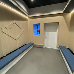 Sandbox VR - Close up of one of the team barracks