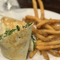 Madhouse Bar & Grill - Chicken Caesar wrap with fries