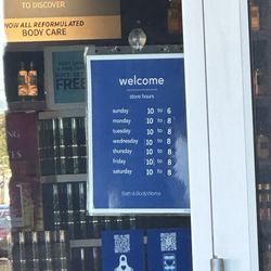 Bath & Body Works - Store hours