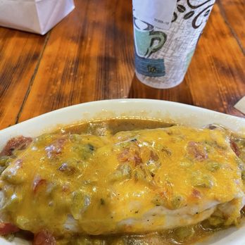 Coyote's Coffee Den - Breakfast burrito smothered in green chili - Coffee & Tea Near Me - Penrose, Colorado