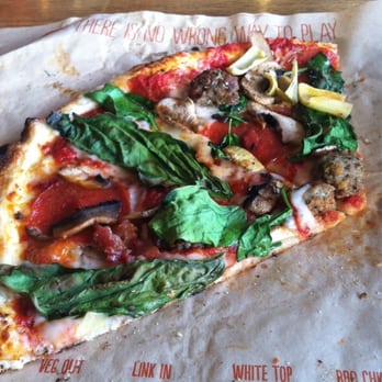 Blaze Pizza - Classic red sauce, shredded mozzarella, pepperoni, applewood bacon, mushrooms, meatballs, basil, artichokes & spinach. - Pizza Near Me - Carlsbad, California Blaze Pizza - Classic red sauce, shredded mozzarella, pepperoni, applewood bacon, mushrooms, meatballs, basil, artichokes & spinach. - Pizza Near Me - Carlsbad, California