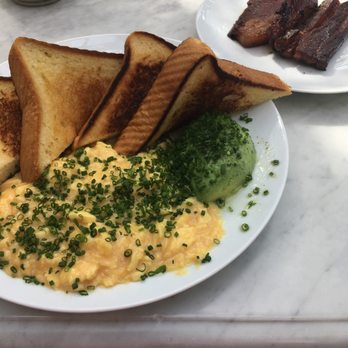RH Rooftop Restaurant at RH West Palm - Scrambled eggs, bacon and Texas toast!! - Wine Bars Near Me - West Palm Beach, Florida