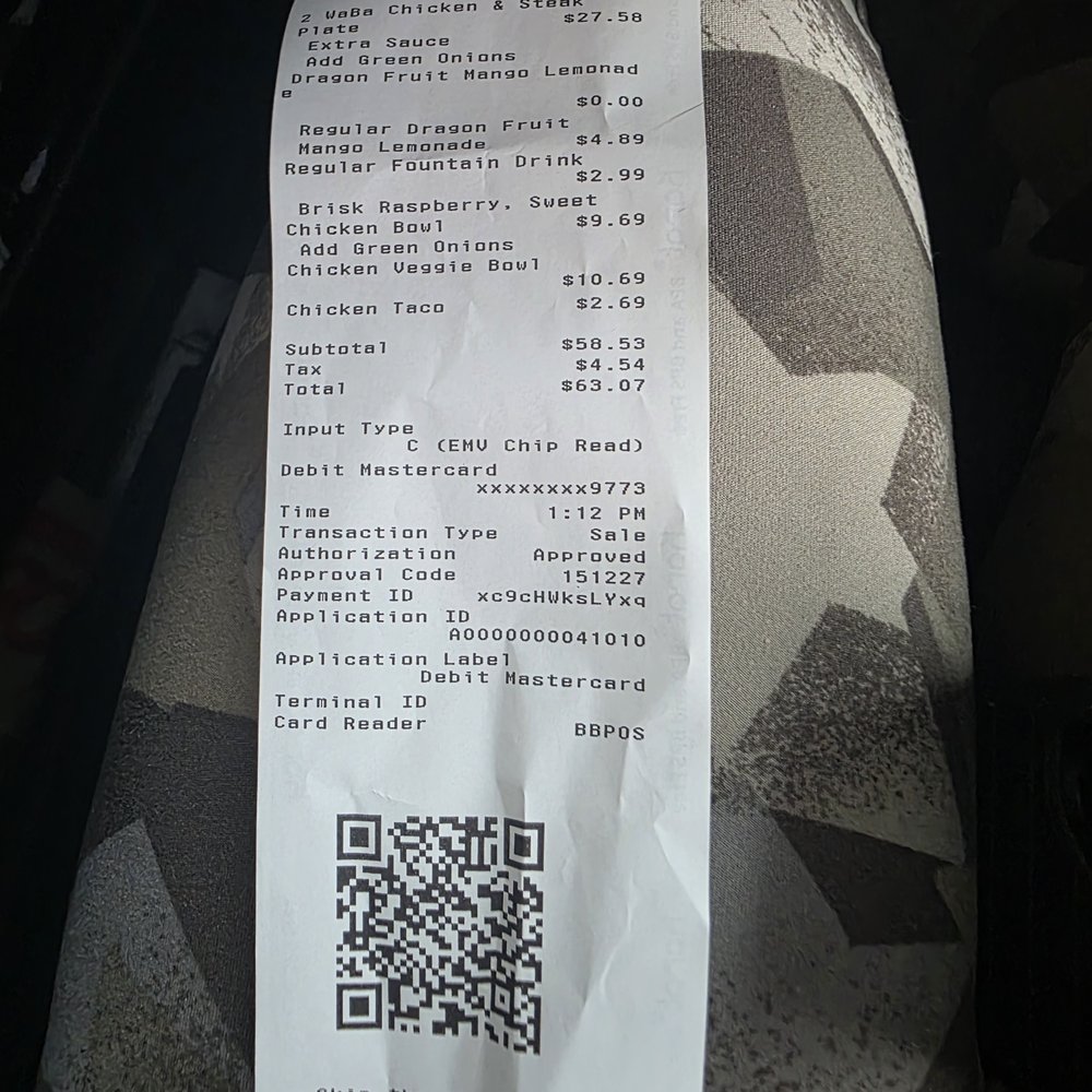 MY RECEIPT OF PURCHASE