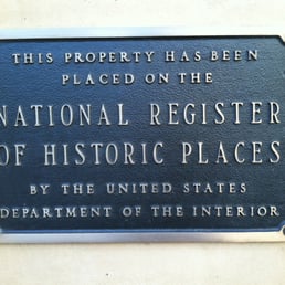 National register plaque.