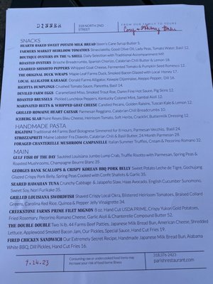 Menu photo 8 Parish Restaurant & Bar Monroe, LA Menu photo 8 Parish Restaurant & Bar Monroe, LA
