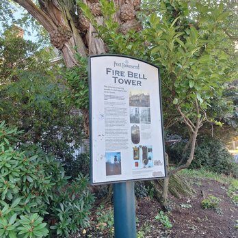 Fire Bell Tower - Placard at entrance - Parks Near Me - Port Hadlock, Washington