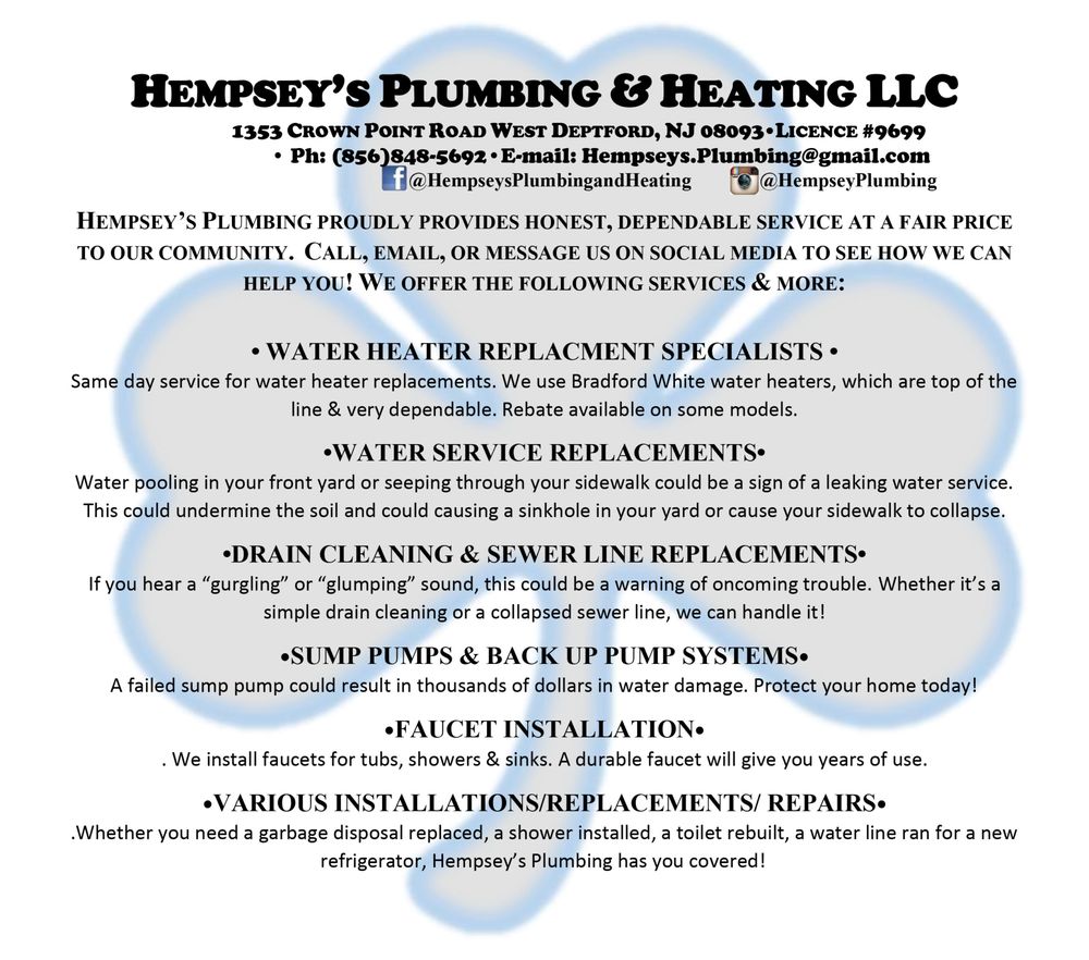 Slide of Hempsey's Plumbing & Heating