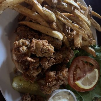 Baron's Pub - Oyster sandwich with fries - American Near Me - Suffolk, Virginia
