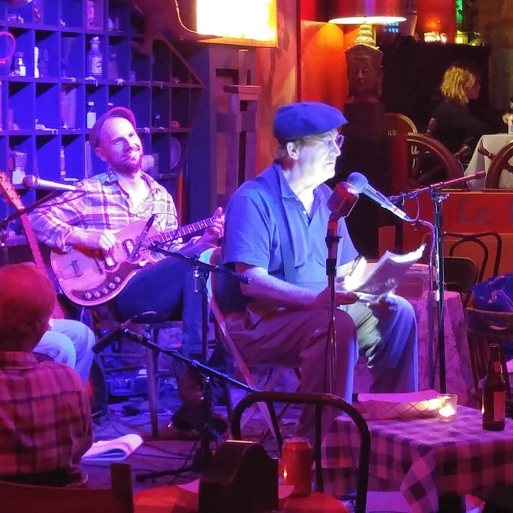 Joe's Cafe - Owner Bill Christman reads poetry, accompanied by Paddy Keenan and Kevin Buckley - Jazz & Blues Near Me - Saint Louis, Missouri Joe's Cafe - Owner Bill Christman reads poetry, accompanied by Paddy Keenan and Kevin Buckley - Jazz & Blues Near Me - Saint Louis, Missouri
