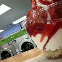 Laundry load with a side of strawberry shortcake