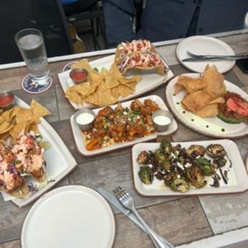 Biergarden Encinitas - BRUSSEL SPROUTS (N)(V) + ROASTED BUFFALO CAULIFLOWER + BAJA FISH TACOS (2) + FRESH AHI TUNA POKE - New American Near Me - Encinitas, California