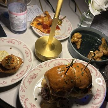 Fancy's - Wagyu sliders, deep fried deviled egg, tempura cauliflower, spicy pepperoni pizza - Lounges Near Me - Houston, Texas Fancy's - Wagyu sliders, deep fried deviled egg, tempura cauliflower, spicy pepperoni pizza - Lounges Near Me - Houston, Texas