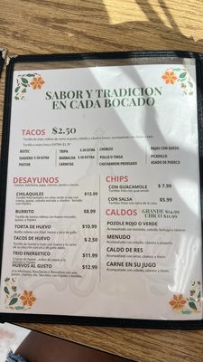 Menu photo 1 Taqueria La Laguna Dallas, TX