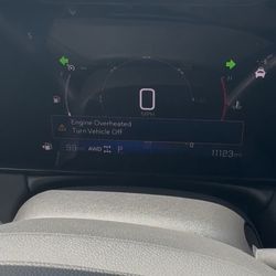 National Car Rental - Dashboard showing engine was overheating