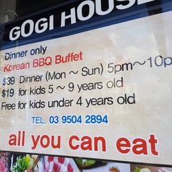Carnegie Korean BBQ Restaurant - Buffet pricing