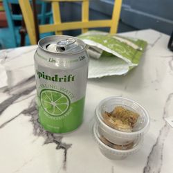 Maryams Grill - Little baklava and seltzer
