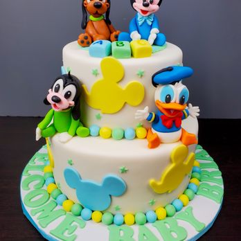 Treat Confectionery - Disney's Baby Mickey Mouse, Donald Duck, Goofy and Pluto Two- Tiered Cake - Bakeries Near Me - San Diego, California Treat Confectionery - Disney's Baby Mickey Mouse, Donald Duck, Goofy and Pluto Two- Tiered Cake - Bakeries Near Me - San Diego, California