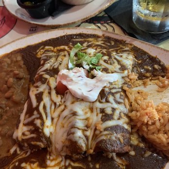 La Corona - Chicken mole enchiladas - Mexican Near Me - Houston, Texas