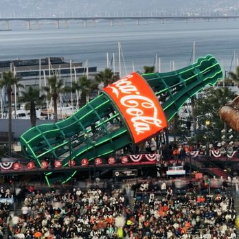Oracle Park - Coca Cola bottle & Baseball glove - Stadiums & Arenas Near Me - San Francisco, California