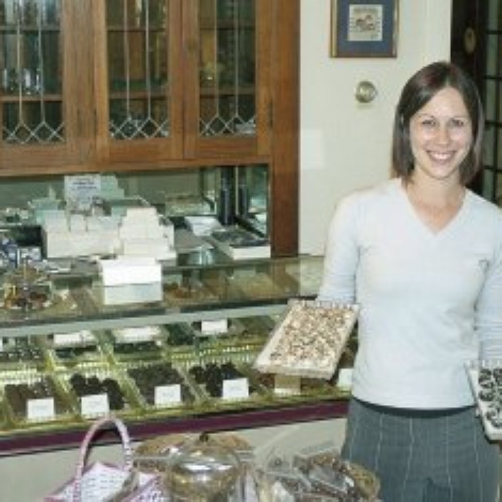 The Chocolate Affair - Owner Jen in her Candy Room (from website) - Candy Stores Near Me - Highland, Illinois The Chocolate Affair - Owner Jen in her Candy Room (from website) - Candy Stores Near Me - Highland, Illinois
