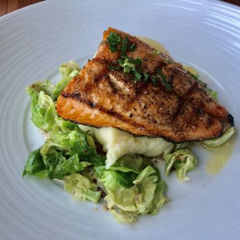 the C restaurant + bar - Arctic Char with mashed potatoes and Brussels sprouts - Seafood Near Me - Monterey, California the C restaurant + bar - Arctic Char with mashed potatoes and Brussels sprouts - Seafood Near Me - Monterey, California