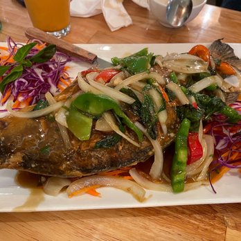 Basil & Co - Sea bass in basil sauce - Thai Near Me - Diamond Bar, California
