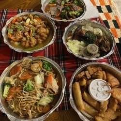 Thai Star - Combination Plate Chow-Mein Orange Chicken Beef with Broccoli Roast Duck