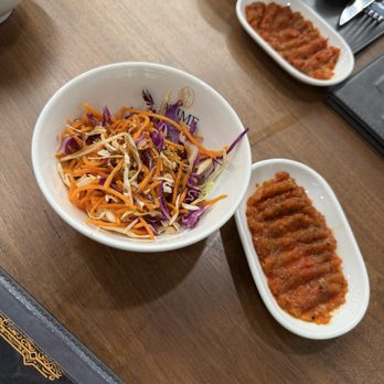 Prime Restaurant - complementary salad and dip - Mediterranean Near Me - Plano, Texas