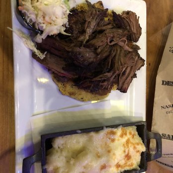 The Row - BBQ brisket with a side of Cheddar Grits - Southern Near Me - Nashville, Tennessee The Row - BBQ brisket with a side of Cheddar Grits - Southern Near Me - Nashville, Tennessee